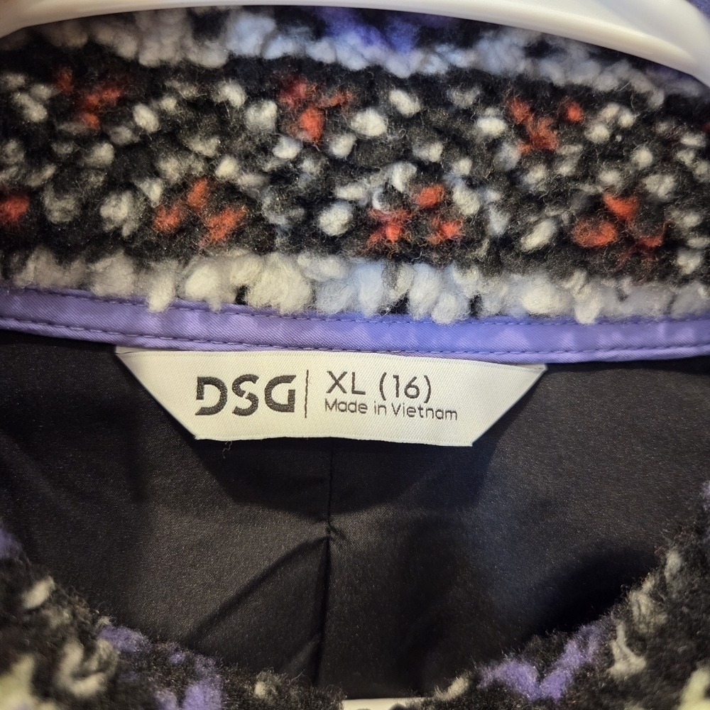 DSG Girls' XL (16) Cozy Fleece Full Zip Jacket Outerwear Warm Casual Outdoor New - Picture 7 of 11